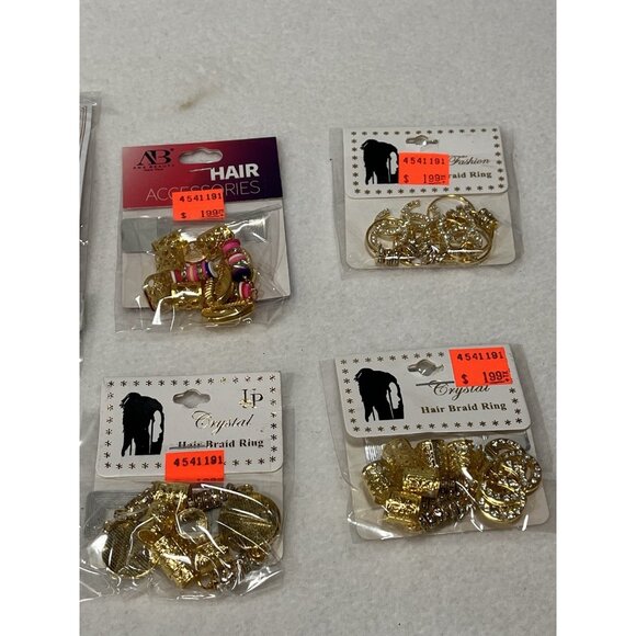 Hair Accessory Lot Dreadlock Tool Braid Cuffs Pins Styling Set New - Picture 9 of 16